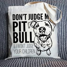 img 1 attached to Don't Judge My Dog Tote Bag: The Perfect Accessory from Pet Studio Art