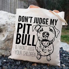 img 2 attached to Don't Judge My Dog Tote Bag: The Perfect Accessory from Pet Studio Art