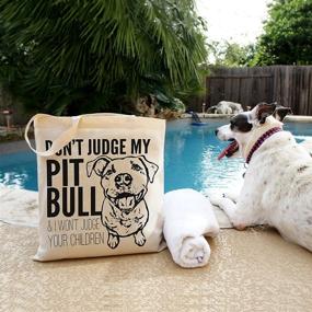 img 3 attached to Don't Judge My Dog Tote Bag: The Perfect Accessory from Pet Studio Art