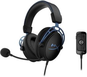 img 3 attached to Renewed HyperX Cloud Alpha S Blue: PC Gaming Headset with 7.1 Surround Sound, Adjustable Bass, Dual Chamber Drivers & Noise Cancelling Microphone