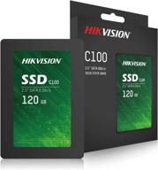 hikvision c100 2,5'' ssd 120 гб: высокоскоростное внутреннее твердотельное накопление для ноутбука/настольного компьютера – скорость чтения/записи 550 мб/с, sata iii 2,5 дюйма, технология 3d nand. логотип