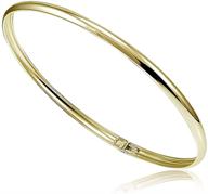 sterling silver flex bangle bracelet - hoops & loops, high polish finish, yellow and rose gold flash plating logo