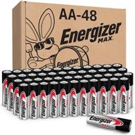 long-lasting energizer aa batteries (48 count) - max alkaline power for various devices (packaging may vary) logo