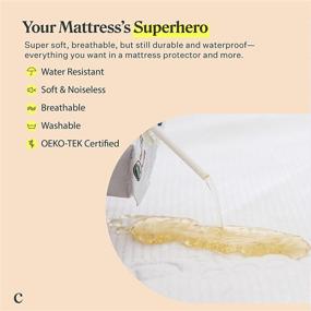 img 2 attached to 🛏️ Coop Home Goods King Size Waterproof Mattress Protector Cover - Ultra Soft Breathable Bed Mattress Topper - Silent Mattress Pad Encasement - Oeko-TEX Certified Lulltra Fabric