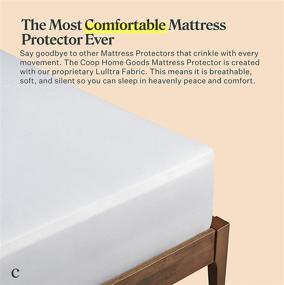 img 3 attached to 🛏️ Coop Home Goods King Size Waterproof Mattress Protector Cover - Ultra Soft Breathable Bed Mattress Topper - Silent Mattress Pad Encasement - Oeko-TEX Certified Lulltra Fabric