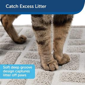 img 3 attached to 🐾 PetSafe Anti-Tracking Litter Mat - Gray Mesh, Easy to Clean, Non-Slip Material - Compatible with All Cat Litter Boxes - Available in Small, Medium, and Large Sizes