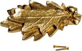 img 1 attached to 🚪 Front Door Renovators Supply: Solid Brass Oak Leaf Door Knocker - 6H X 3W