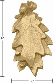 img 2 attached to 🚪 Front Door Renovators Supply: Solid Brass Oak Leaf Door Knocker - 6H X 3W