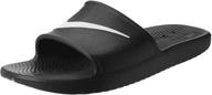 🔲 nike shower slide sandals - black men's athletic shoes logo