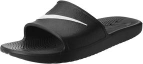 img 4 attached to 🔲 Nike Shower Slide Sandals - Black Men's Athletic Shoes