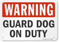 smartsign aluminum warning guard duty logo