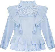 👚 adorable girls ruffled sleeve peplum shirt - trendy girls' clothing logo