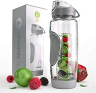 🍓 32 oz infusion pro water bottle with fruit infuser - insulated sleeve &amp; fruit infused water ebook : bottom loading, extra-large infuser for enhanced flavor : nourishing, hydrating solution to boost your water intake : perfect gift water bottles for women logo