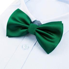 img 3 attached to 👔 High-Quality Green Men's Accessories with Solid Formal Banded Pre-Tied Design