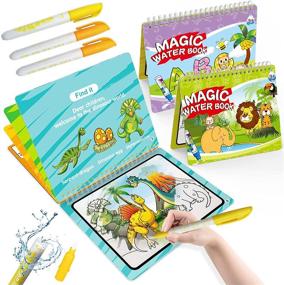 img 4 attached to 🎨 Forkidzy Magic Water Coloring Doodle Books: ABC Learning Activity for Toddlers | Dinosaur Toys for 3-6 Year Old Boys and Girls | Perfect Birthday Gifts