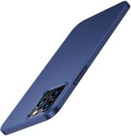 📱 torras slim fit iphone 12 pro max case: ultra-thin, lightweight, and full protection in navy blue logo