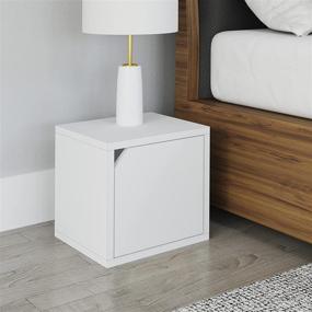 img 2 attached to 📦 Way Basics Eco Stackable Connect Storage Cube Cubby Organizer with Door: Sustainable Non-Toxic White zBoard Paperboard, Tool-Free Assembly