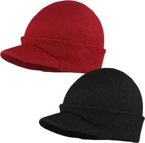 img 4 attached to Cooraby Winter Thick Stretch Beanie Outdoor Recreation