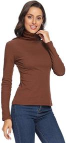 img 3 attached to VIIOO Turtleneck Thermal T Shirts Pullover Women's Clothing in Lingerie, Sleep & Lounge