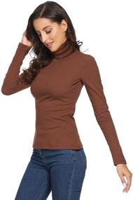 img 2 attached to VIIOO Turtleneck Thermal T Shirts Pullover Women's Clothing in Lingerie, Sleep & Lounge