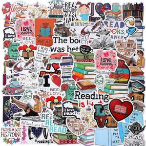 img 4 attached to 📚 Zonon 100 Pieces Waterproof Motivational Stickers Vintage Books Study Stickers for Computer, Laptop, Water Bottle, Car, Bike, Bicycle