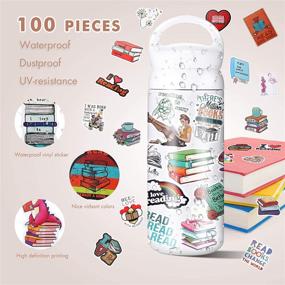 img 3 attached to 📚 Zonon 100 Pieces Waterproof Motivational Stickers Vintage Books Study Stickers for Computer, Laptop, Water Bottle, Car, Bike, Bicycle