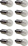 💡 10-pack e10 screw base miniature light bulbs, 6.3v / 0.5a, 6 volt miniature lamp logo