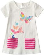 dxton toddler summer dresses smk777 6t120: stylish girls' clothing for the warm season logo