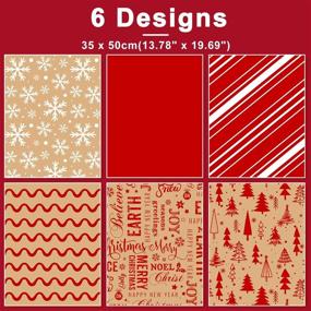 img 3 attached to Whaline 120 Sheet Christmas Tissue Paper Wrapping Paper Kraft Snowflake Xmas Tree Solid Design - DIY Christmas Winter Decoration, 13.78&#34; x 19.69&#34;