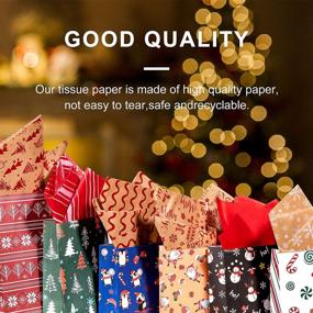 img 2 attached to Whaline 120 Sheet Christmas Tissue Paper Wrapping Paper Kraft Snowflake Xmas Tree Solid Design - DIY Christmas Winter Decoration, 13.78&#34; x 19.69&#34;