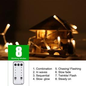 img 1 attached to ❄️ Icicle String Lights Outdoor, 19.6FT 306 LED 8 Modes with 54 Drops, Remote Controlled Icicle Christmas Lights, Waterproof Fairy Lights for Indoor Patio Tree House Decor, Warm White+