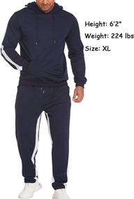 img 3 attached to COOFANDY Sweatsuits Hoodies Athletic Tracksuit Men's Clothing