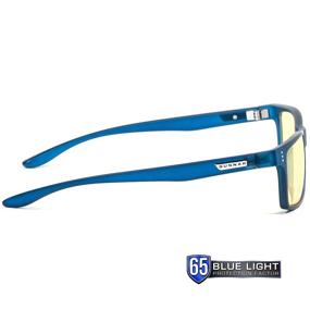 img 2 attached to 👓 GUNNAR - Blue Light Glasses for Kids (12 years and above) - Blocks 65% Blue Light - Cruz, Navy, Amber Tint