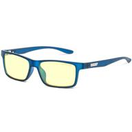 👓 gunnar - blue light glasses for kids (12 years and above) - blocks 65% blue light - cruz, navy, amber tint logo