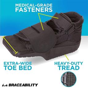 img 1 attached to 👞 Orthowedge Forefoot Healing Shoe - Off-Loading Non-Weight Bearing Boot for Diabetic Foot Ulcer Protection, Metatarsalgia Pain, and Post Bunion, Mallet or Hammer Toe Surgery (Medium) by BRACEABILITY