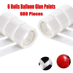 img 3 attached to 600 Glue Point Balloon Dot Stickers - 6 Rolls of Non-Liquid Removable Craft Adhesive Tape for DIY Balloon Decorations, Party Arts, and more