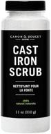 🔧 caron & doucet - cast iron cleaning & restoring scrub: premium natural formula for rust removal without scratching | essential pre-cleaning, washing & seasoning solution | ideal for skillets, pans & cast iron cookware logo