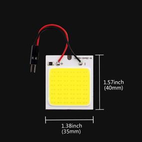 img 2 attached to 🚗 ГрандвьюTM COB - 10-пакетный LED панельный светильник для автомобилей - яркое внутреннее освещение для чтения и потолка с 10 адаптерами.