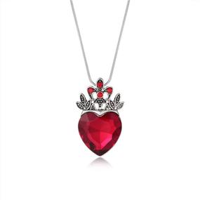 img 2 attached to ❤️ Evie Red Heart Tiara and Necklace Set: Descendants Crown & Pendant Jewelry | Queen of Hearts Costume Fan Accessories for Party