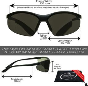 img 3 attached to 👓 proSPORT Full Lens Reader Safety Glasses: Clear or Smoke Sport Wraparound Curve - No Bifocal Feature