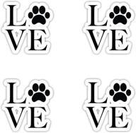 🐶 i love dogs sticker - vinyl decal set for laptop, decor, windows - (4 stickers each 2”) logo