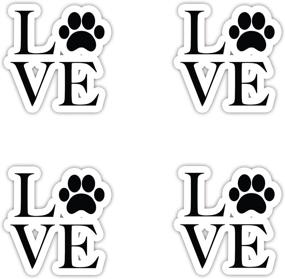 img 2 attached to 🐶 I Love Dogs Sticker - Vinyl Decal Set for Laptop, Decor, Windows - (4 Stickers Each 2”)