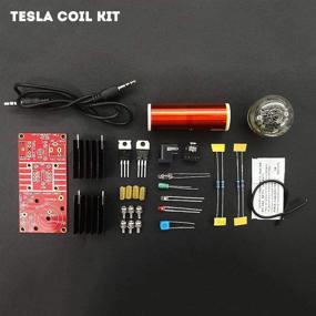 img 3 attached to 🎶 DIKAVS DC 15-24V 15W Mini Music Tesla Coil Plasma Speaker Loudspeaker - Tesla Wireless Transmission DIY Kit (red PCB)