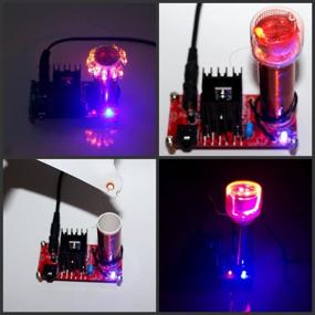 img 2 attached to 🎶 DIKAVS DC 15-24V 15W Mini Music Tesla Coil Plasma Speaker Loudspeaker - Tesla Wireless Transmission DIY Kit (red PCB)