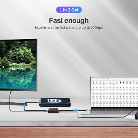 img 2 attached to 🔀 Angusplay USB-C Bi-Directional Switcher - 2 in 1 Type-C Switch Supporting 8K@30Hz, 4K@120Hz/60Hz, 1080P HD - Ideal for Multiple USB-C Sources and Displays
