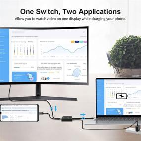 img 3 attached to 🔀 Angusplay USB-C Bi-Directional Switcher - 2 in 1 Type-C Switch Supporting 8K@30Hz, 4K@120Hz/60Hz, 1080P HD - Ideal for Multiple USB-C Sources and Displays