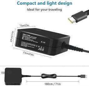 img 3 attached to 💻 Laptop Charger for Lenovo Chromebook c330 100e 300e 500e c340 s340 ThinkPad T480 T580 T480s IdeaPad Yoga C940 C740 C930 730 S730 730S 920 Type C USB C Wall Charger 20V 3.25A 65W Power Adapter by SHNITPWR