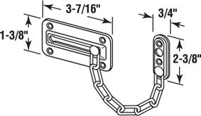 img 1 attached to 🔒 Enhancing Home Security: Defender Security U 10386 Steel Chain Door Guard in Satin Nickel