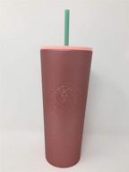 🌟 starbucks 2019 holiday season blue straws: discover the gradient pink cold cup (24 oz) logo