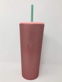 img 2 attached to 🌟 Starbucks 2019 Holiday Season Blue Straws: Discover the Gradient Pink Cold Cup (24 oz)
